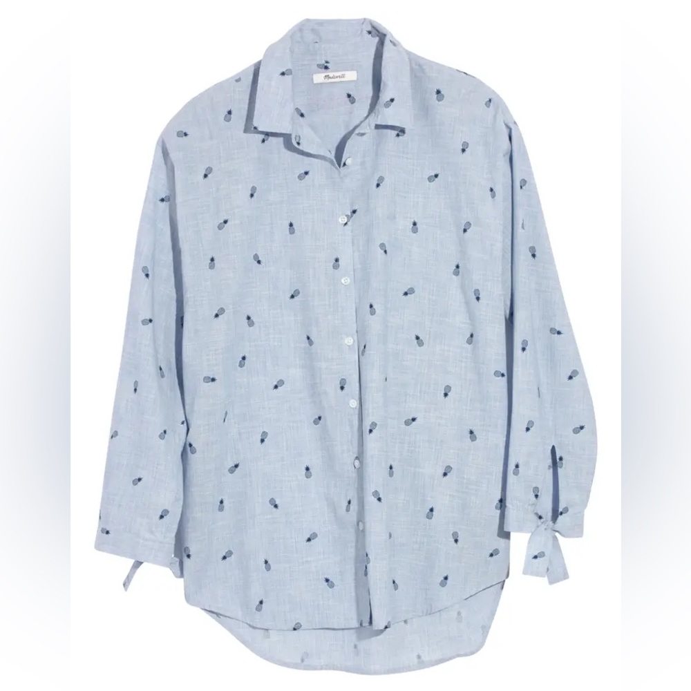 Madewell Trapeze Pineapple print shrunken trapeze button-down Shirt